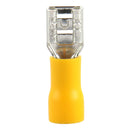 1/4" Female Quick disconnects Vinyl Insulated Spade Wire Connector Electrical Crimp Terminal 12-10 AWG Yellow (100PCS)