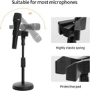 Desk Mic Stand - Upgraded Adjustable Table Microphone Stand with Mic Clip Compatible with Max 1.7 inch Diameter Microphone - Height 9.6 to 13.9 inch