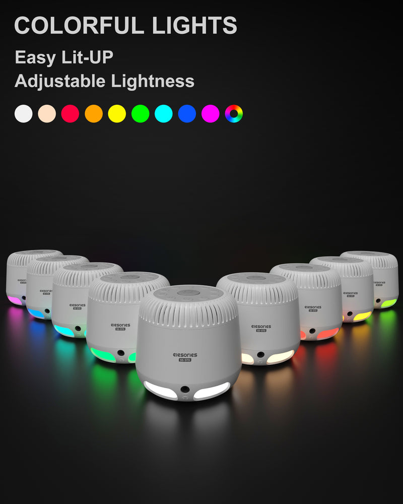 elesories S5-STD White Noise Sound Machine with LED Night Light