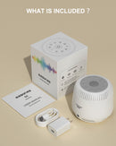 elesories S5-STD White Noise Sound Machine with LED Night Light