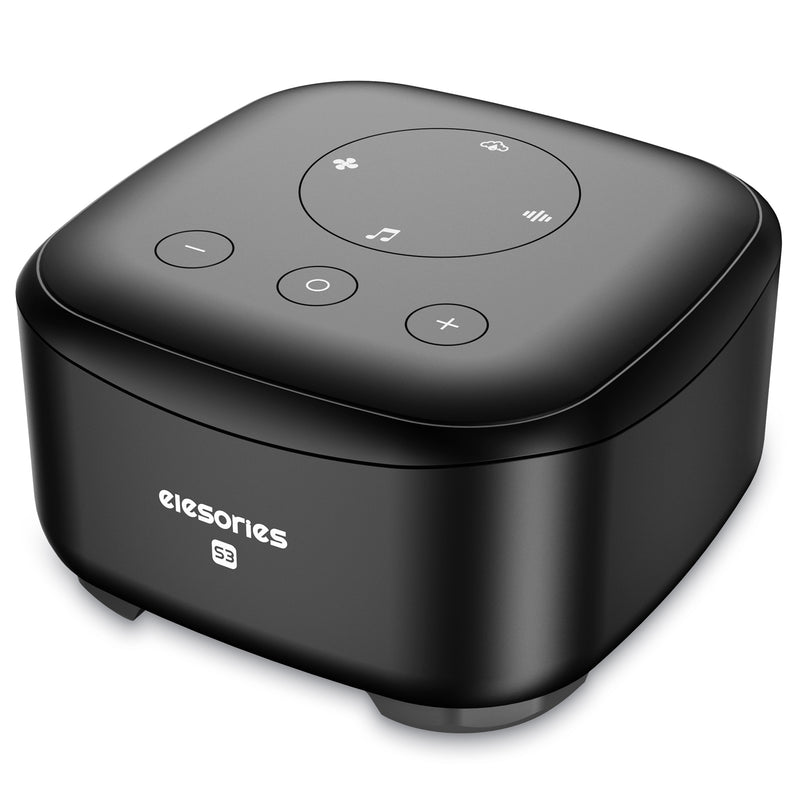 elesories S3-ECO White Noise Machine with 24 Soothing Sounds(Black)